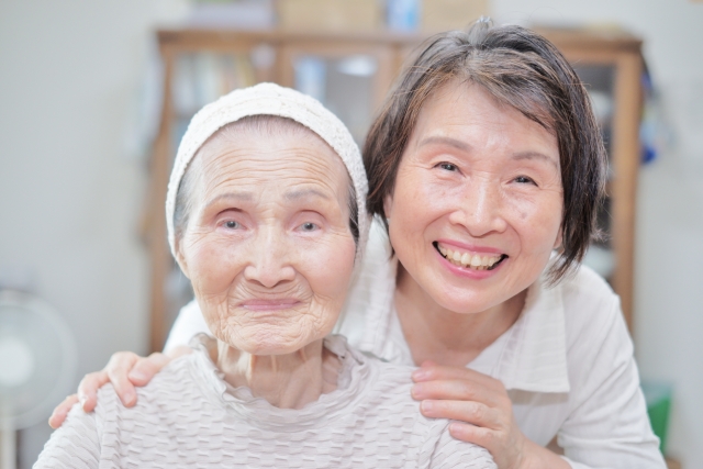 2人の家族の笑顔