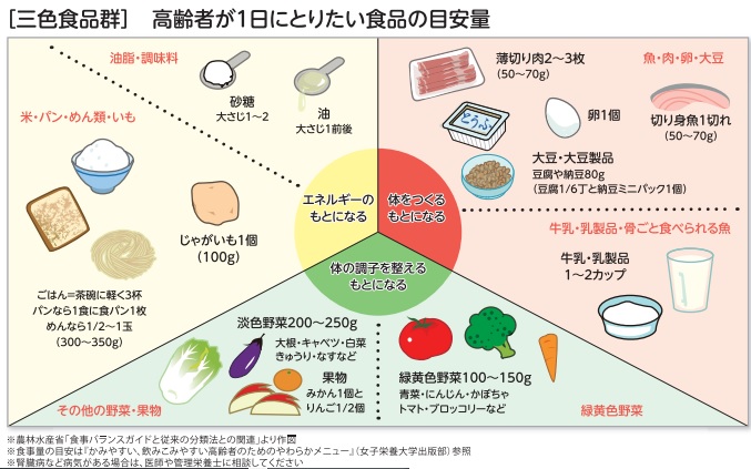 栄養の食品群の図解